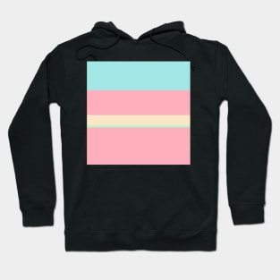 A neat federation of Soft Pink, Blue Lagoon, Light Mint and Pale Peach stripes. Hoodie